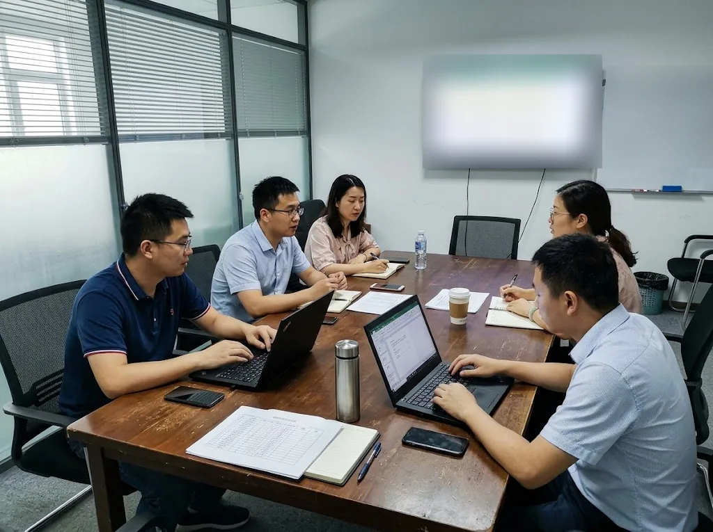 Ysclink operations team reviewing shipment schedules in a meeting